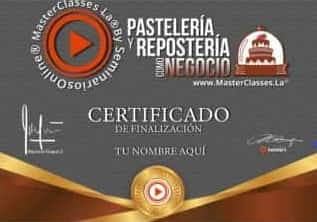 Certificado Pastelería y Repostería como Negocio