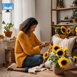 Haciendo Flores Tejidas a Crochet